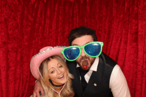 Animated photo booth display showing GIF creation or animated effects
