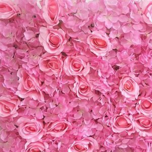 Beautiful pink flower wall for weddings and events