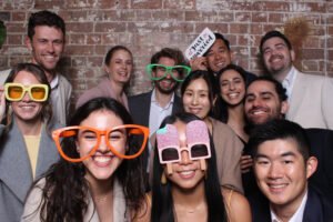 Elegant setup of our premium photo booth at a wedding.